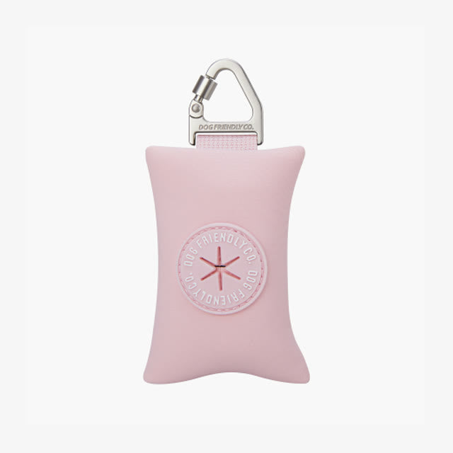 Poop bag holder from the 7AM Club Limited Edition in Sakura (light soft pink)