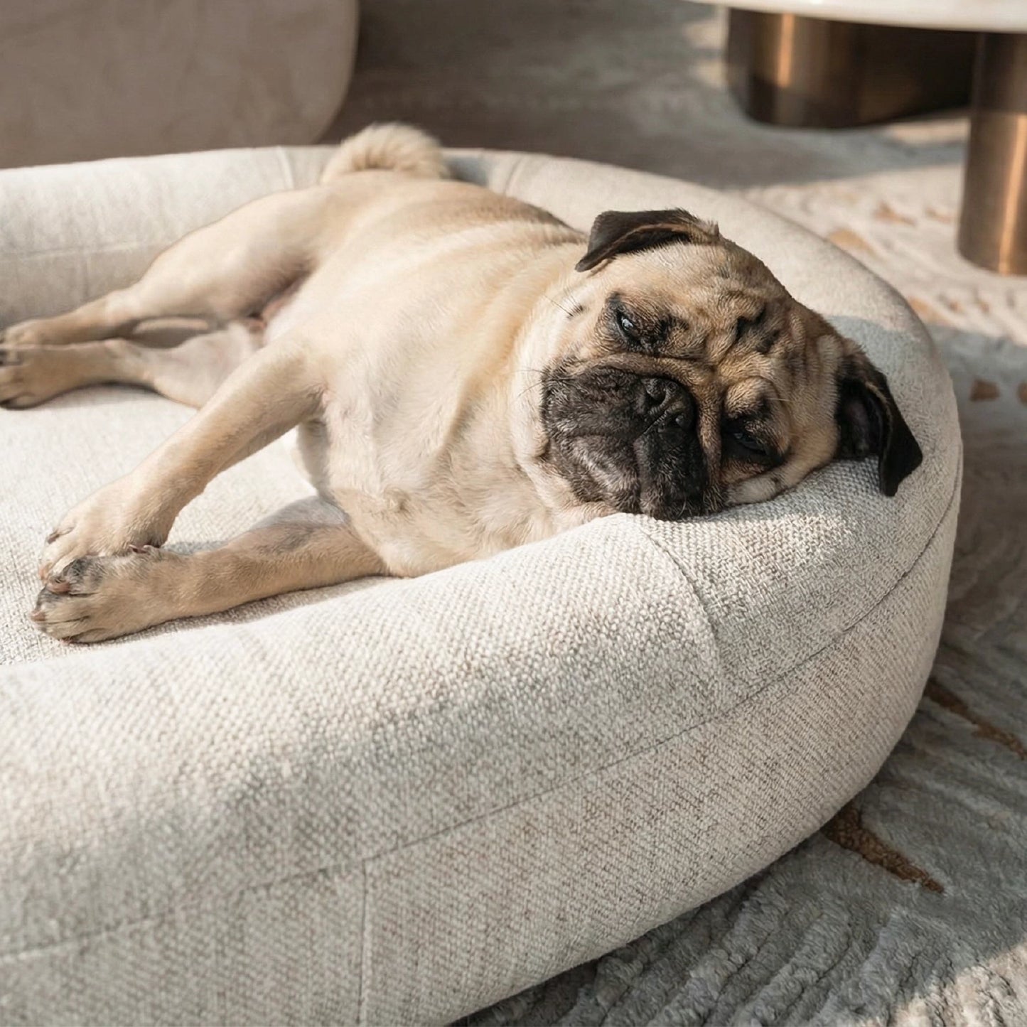 Chill Pill Memory Foam Dog Bed - Beige (Small)