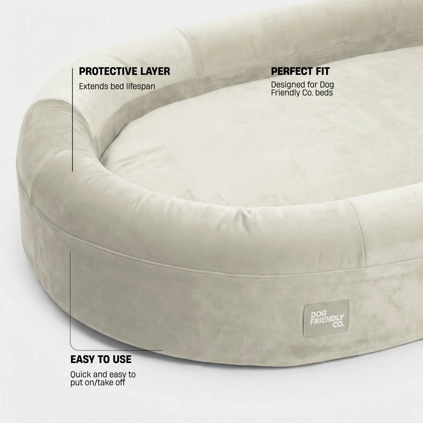 Chill Pill Velvet Easy Fit Cover - Beige