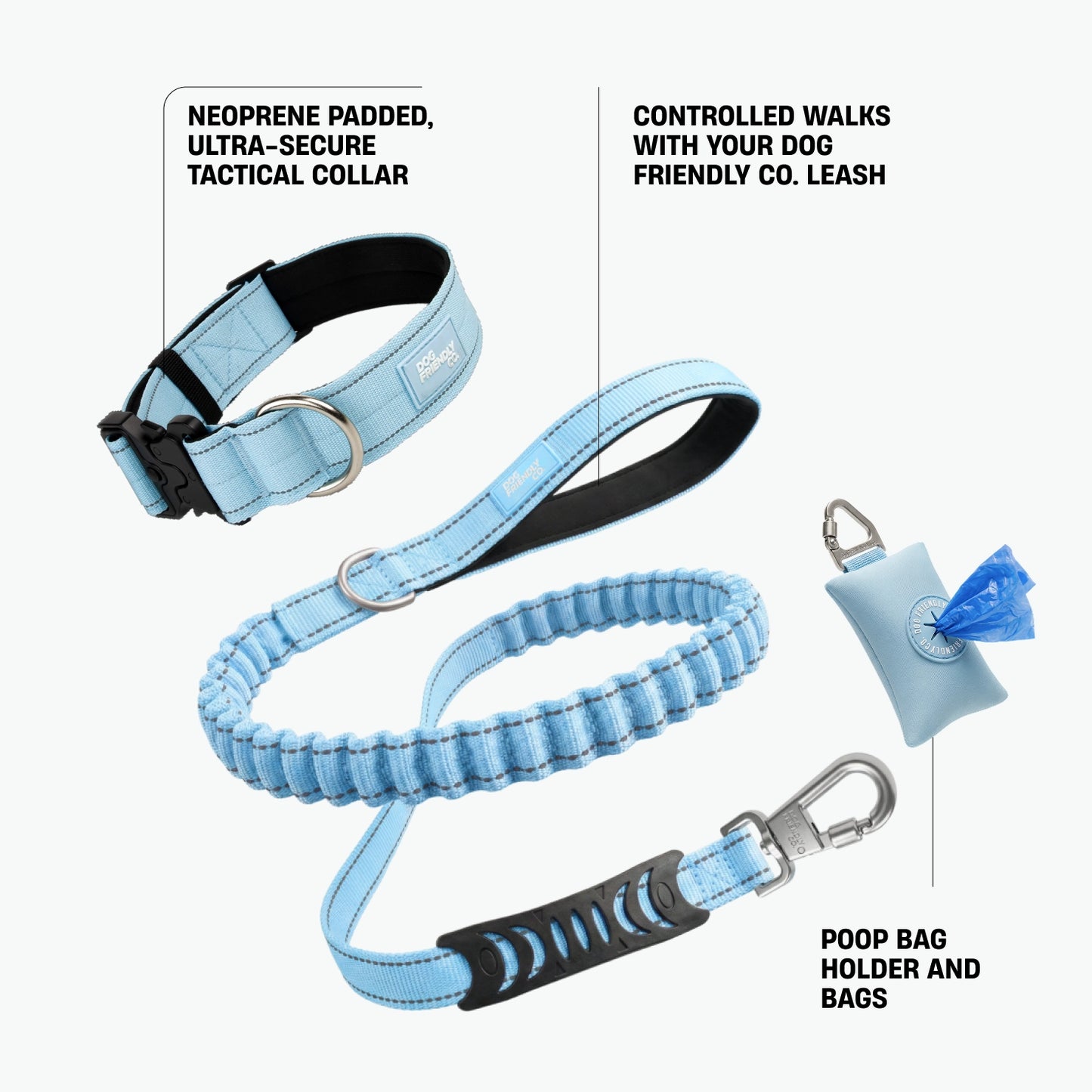 Collar Walk Set - Sky Blue