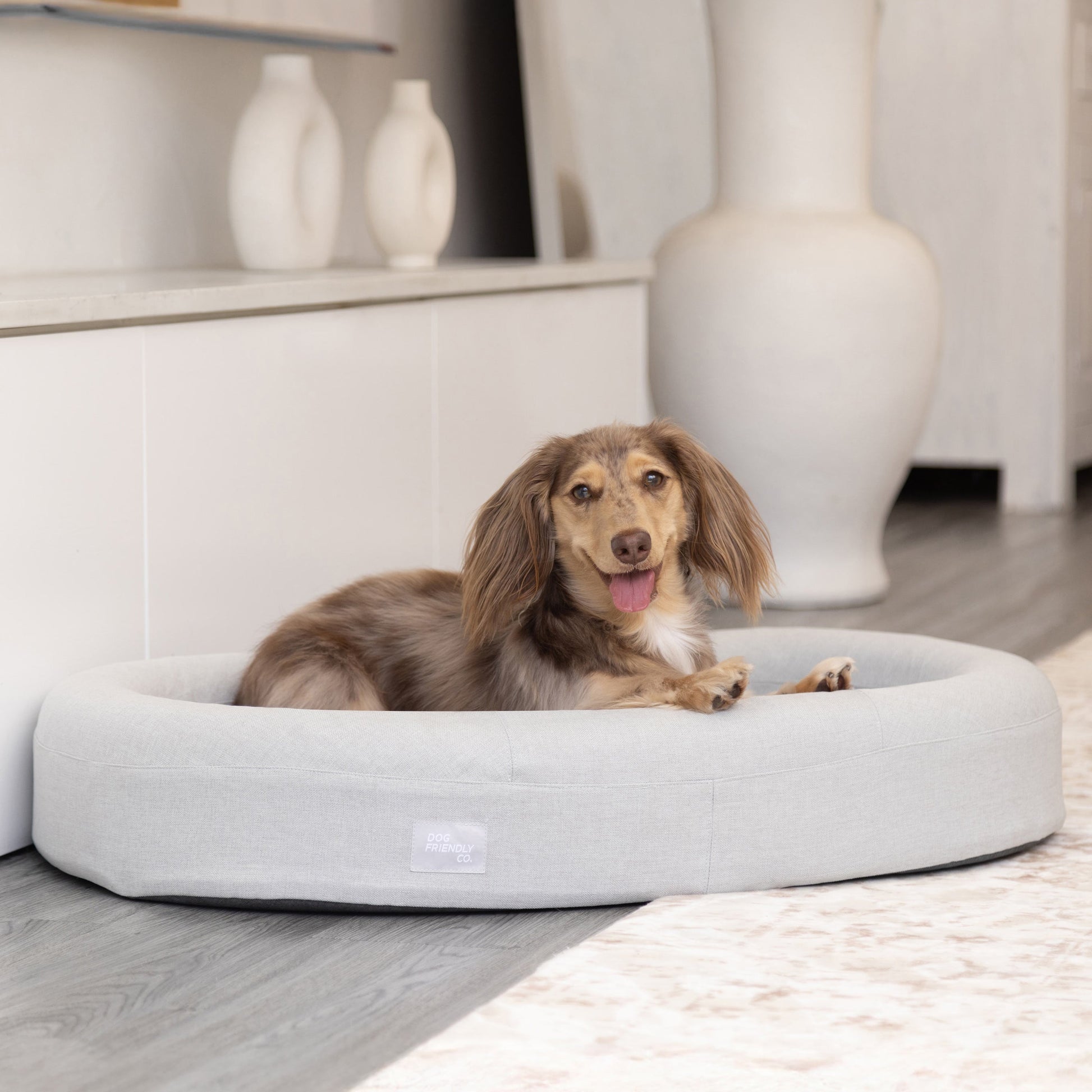 Chill Pill Memory Foam Dog Bed Grey (Large) – Dog Friendly