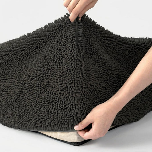 Plush Nap Easy Fit Dog Bed Cover - Charcoal