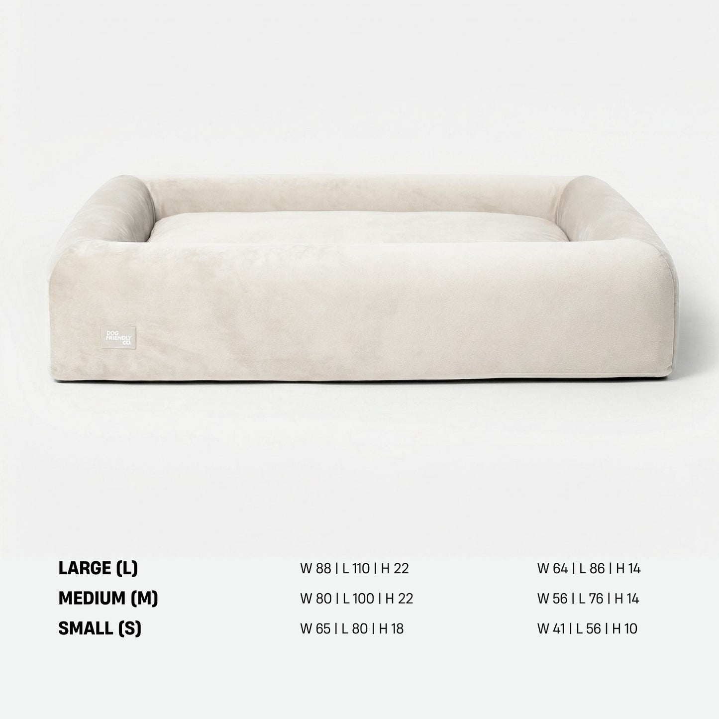 Premium Orthopedic Memory Foam Dog Bed - Beige (Medium)