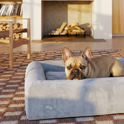 Premium Orthopedic Memory Foam Dog Bed - Grey (Large) (LP)