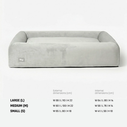 Premium Orthopedic Memory Foam Dog Bed - Grey (Small)