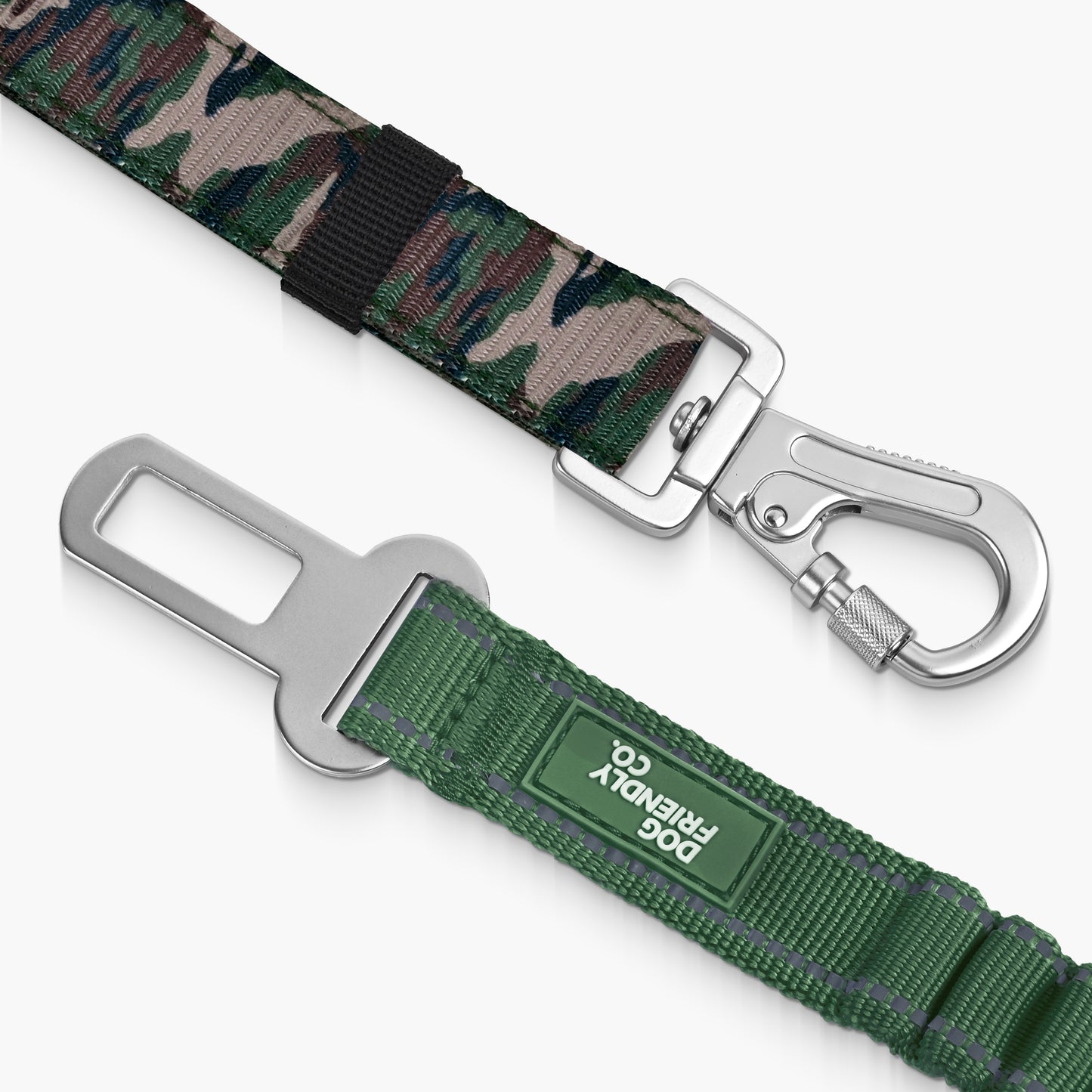 Dog Seat Belt - Green Camo