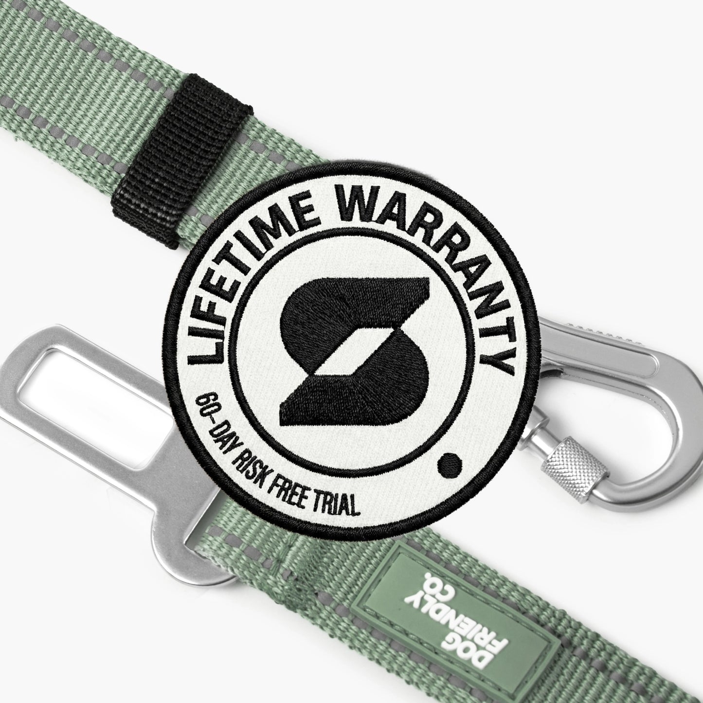 Dog Seat Belt - Khaki