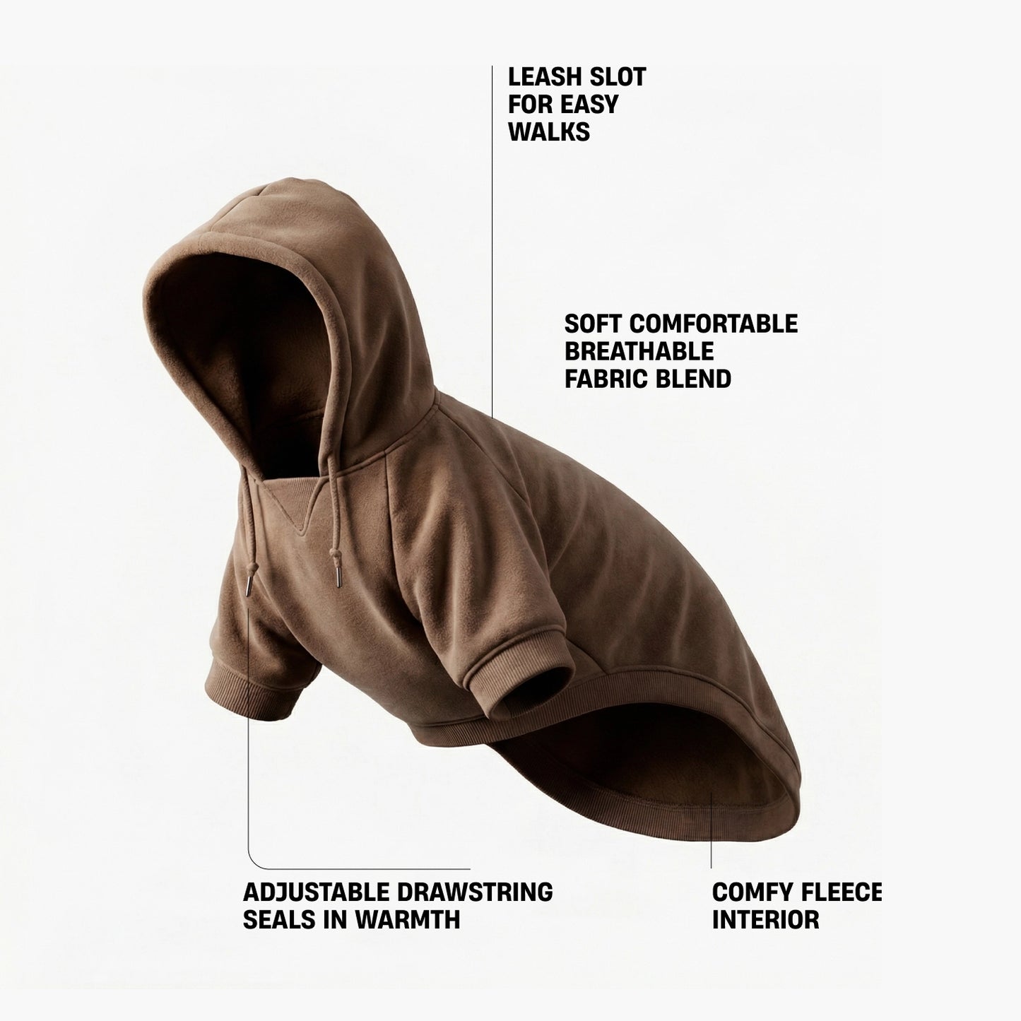 Signature Dog Hoodie - Brown