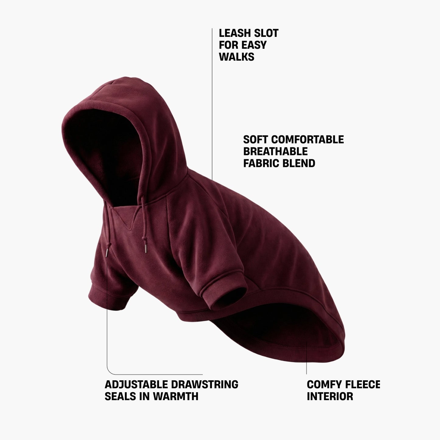 Signature Dog Hoodie - Maroon