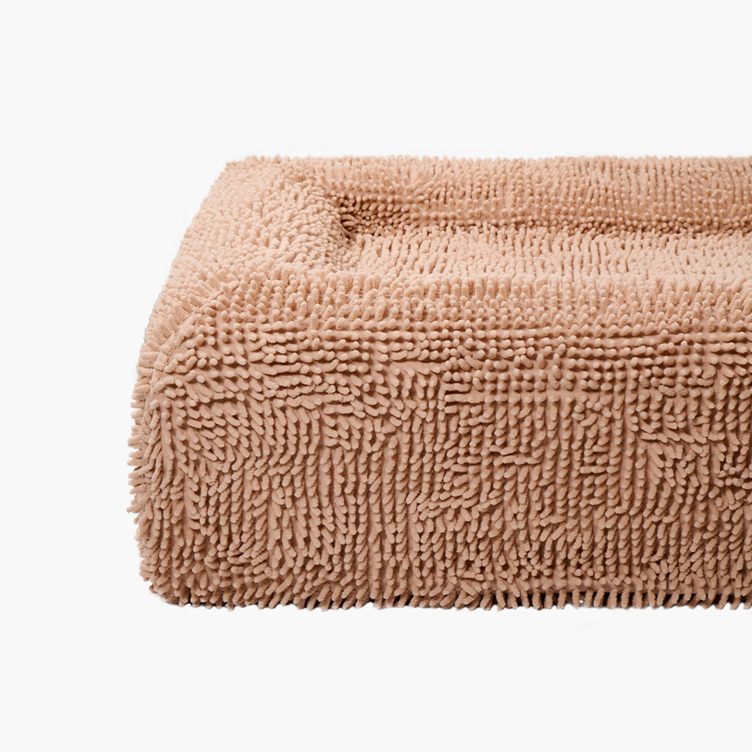 Plush Nap Easy Fit Dog Bed Cover - Brown